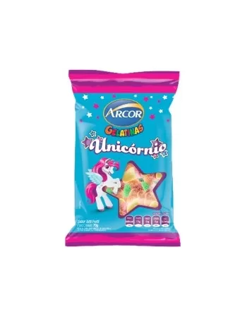 BALA ARCOR GELATINA 70G UNICORNIO