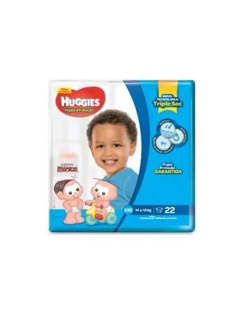 FRALDA HUGGIES JUMBO XXG 22UN TRIPL PROT