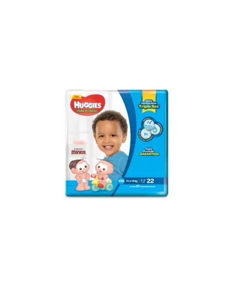 FRALDA HUGGIES JUMBO XXG 22UN TRIPL PROT