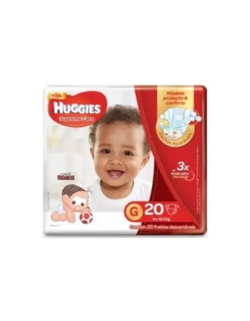 FRALDA HUGGIES JUMBO G 20UN SUPR CARE