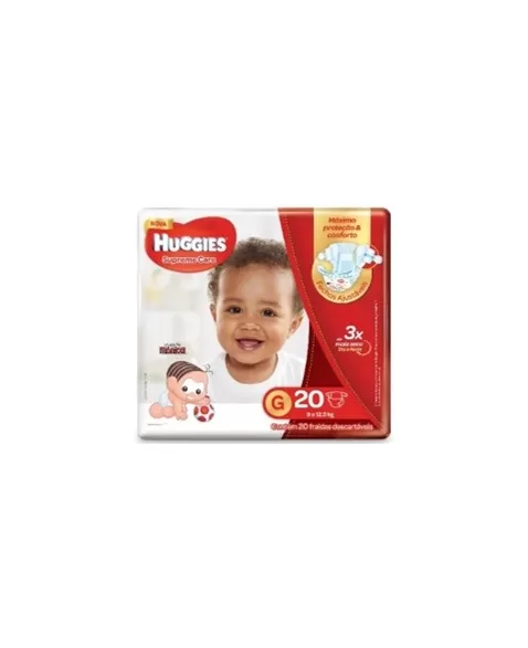 FRALDA HUGGIES JUMBO G 20UN SUPR CARE