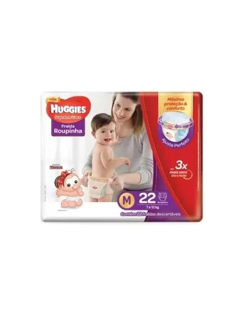 FRALDA HUGGIES ROUPINHA SUPREME M 22UN