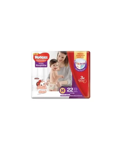 FRALDA HUGGIES ROUPINHA SUPREME M 22UN