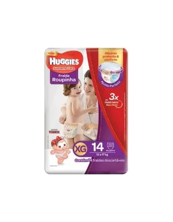 FRALDA HUGGIES ROUPINHA SUPREME XG 14UN