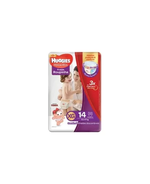 FRALDA HUGGIES ROUPINHA SUPREME XG 14UN