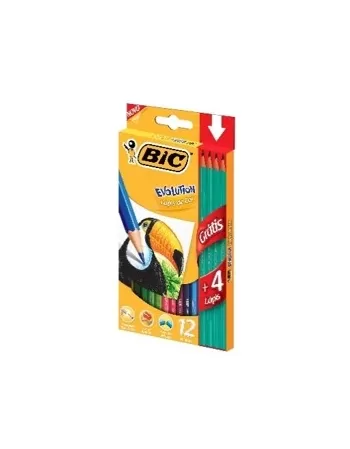 BIC KIT EVOL. CORES C/12+4 PRETO