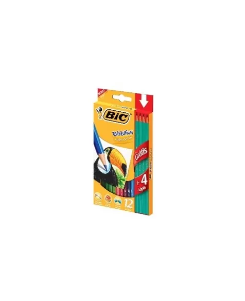 BIC KIT EVOL. CORES C/12+4 PRETO