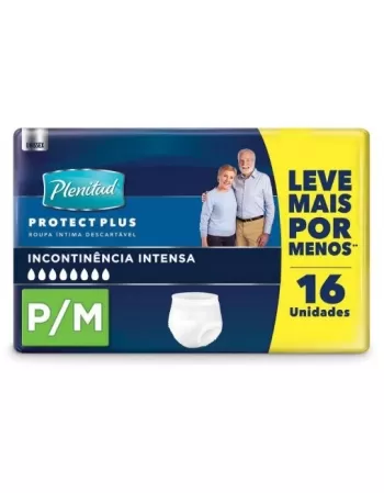 ROUPA INTIMA PLENITUD P/M 16UN PROT.PLUS