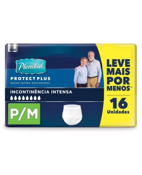 ROUPA INTIMA PLENITUD P/M 16UN PROT.PLUS