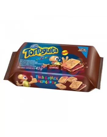 BISCOITO TORTUGUITA PACK C/12 43G CHOCOLATE