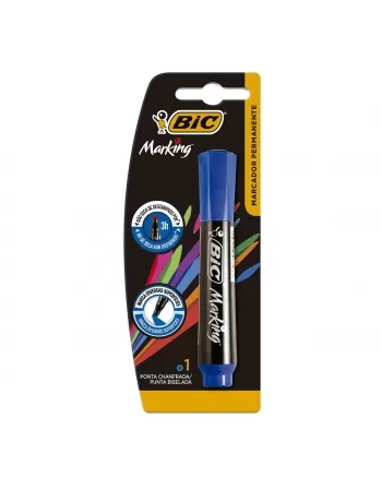 BIC MARCADOR PERM. RECAR. AZUL C/1UN