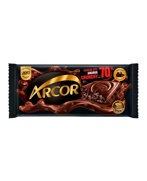 CHOC TAB ARCOR 80GX12 70% AMARGO CRUNCHY