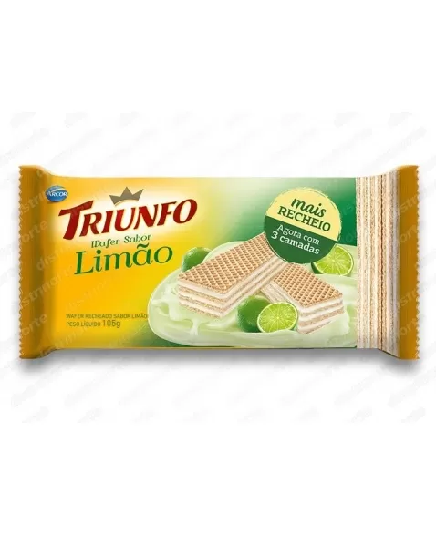 BISCOITO TRIUNFO WAFER 105G LIMÃO