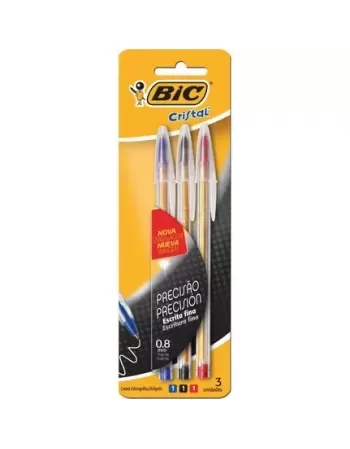 BIC CAN. CRISTAL FINA AZ/PT/VM C/3UN