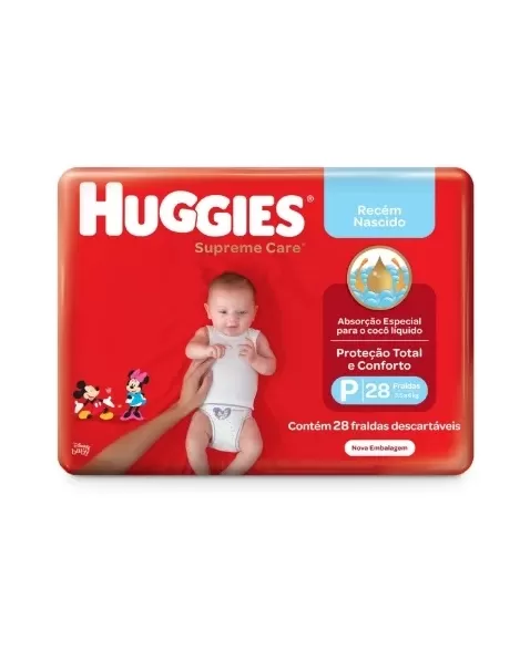 FRALDA HUGGIES JUMBO. P 28UN SUPR CARE