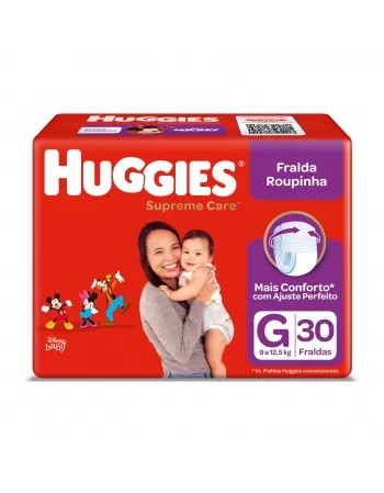 FRALDA HUGGIES SUPREME CARE ROUPINHA MEGA G 30UN