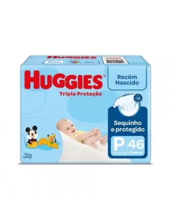 FRALDA HUGGIES MEGA P 46UN TRIP PROT