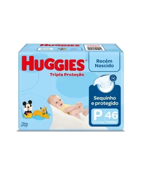 FRALDA HUGGIES MEGA P 46UN TRIP PROT