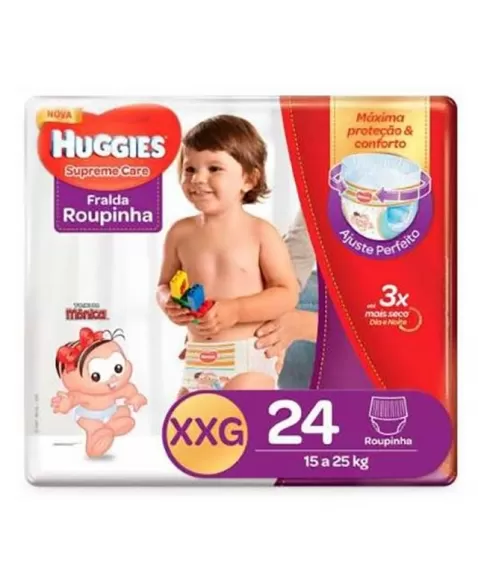 FRALDA HUGGIES MEGA XXL 24UN SUPR CAR