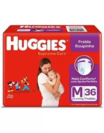 FRALDA HUGGIES ROUPINHA MEGA M 36UN SUPR CARE