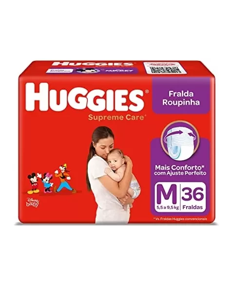 FRALDA HUGGIES ROUPINHA MEGA M 36UN SUPR CARE