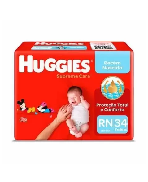 FRALDA HUGGIES S.CARE MEGA RN 6X34UN