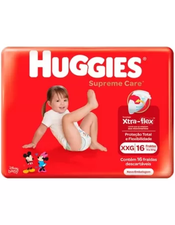 FRALDA HUGGIES SUPREME CARE XXG 16UN