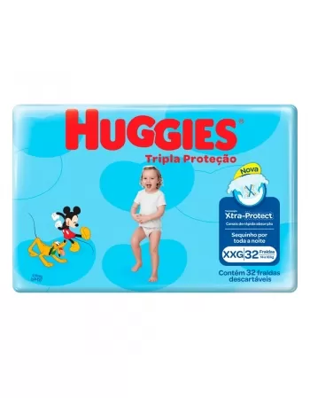 FRALDA HUGGIES TRIPLA PROT MEGA XXG 32UN