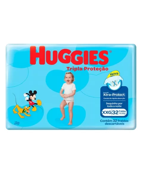 FRALDA HUGGIES TRIPLA PROT MEGA XXG 32UN