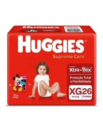 FRALDA HUGGIES SUPREME CARE MEGA XG 26UN