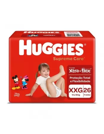 FRALDA HUGGIES SUPREME CARE MEGA XXG 26UN