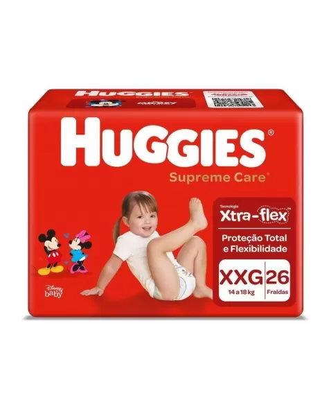 FRALDA HUGGIES SUPREME CARE MEGA XXG 26UN