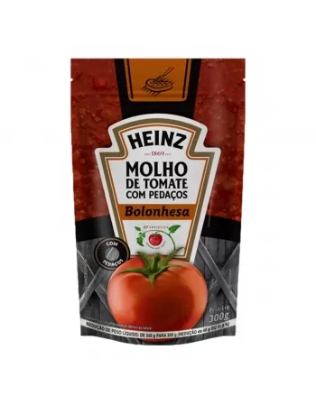 MOLHO TOMATE HEINZ 300G SACHE BOLONHESA