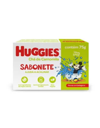 SABONETE HUGGIES BARRA 75G CHA CAMOMILA