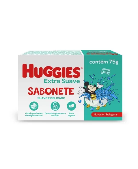 SABONETE HUGGIES BARRA 75G EXTRA SUAVE