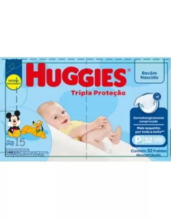 FRALDA HUGGIES TRIPLA PROT JUMBO P 32UN