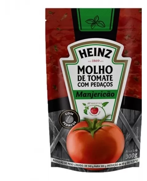 MOLHO TOMATE HEINZ 300G SACHE MANJERICAO