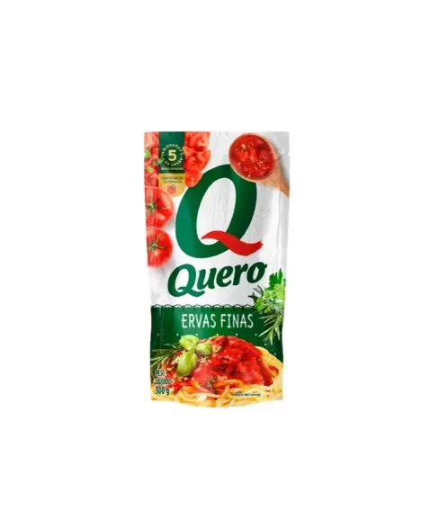 MOLHO TOMATE QUERO 300G SACHE ERVAS FINAS