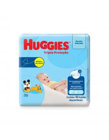 FRALDA HUGGIES TRIPLA PROT JUMBINHO P 18UN