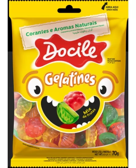 GELATINES 70G MIX DE FRUTAS NATURAIS