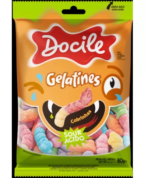 GELATINES 80G COBRINHAS CITRICAS