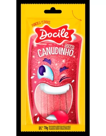 BALA CANUDINHO 70G MORANGO CITRICO