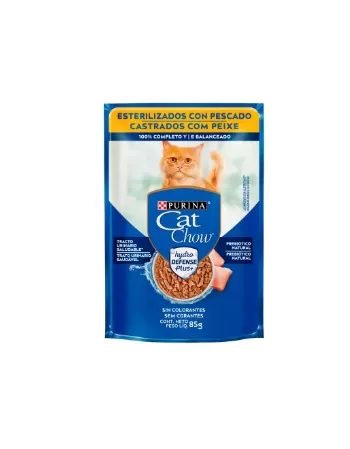 PUR CAT CHOW 85G SACHE CASTRADOS PEIXE