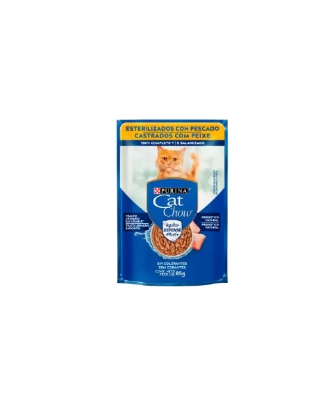 PUR CAT CHOW 85G SACHE CASTRADOS PEIXE