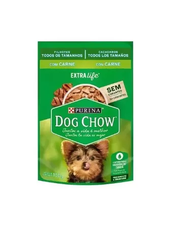 PUR DOG CHOW 100G SACHE FILHOTE CARNE