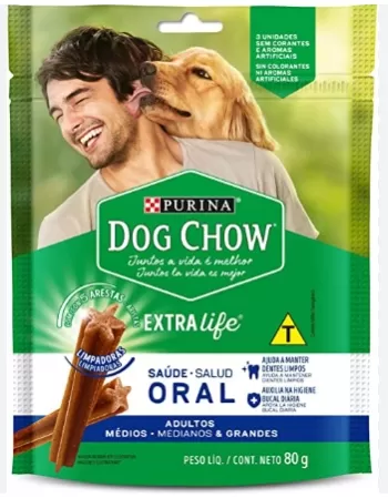 PUR DOG CHOW SAÚDE ORAL MD/GD 20X80G