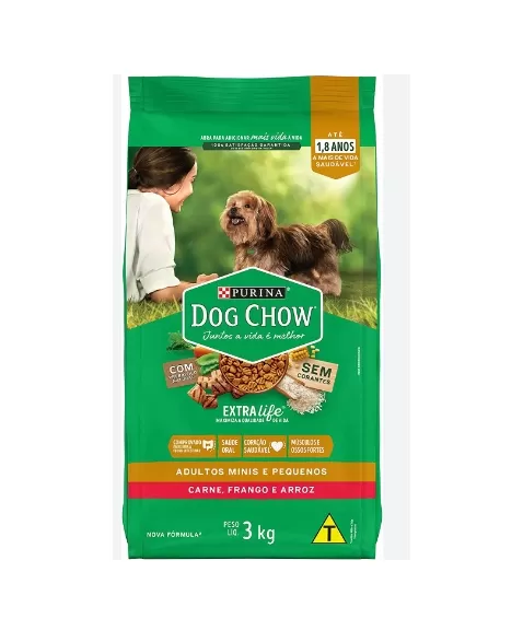 PUR DOG CHOW AD RAÇAS PQ CAR FR ARZ 3KG 1505