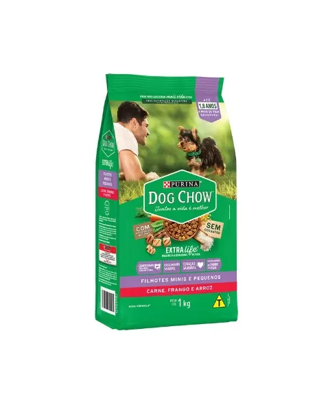 PUR DOG CHOW FILHOTES RAÇAS PQ CAR FR ARZ 1KG 1507