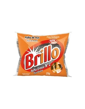 PALHA DE ACO BRILLO Nº2 - 1/80 - 25G